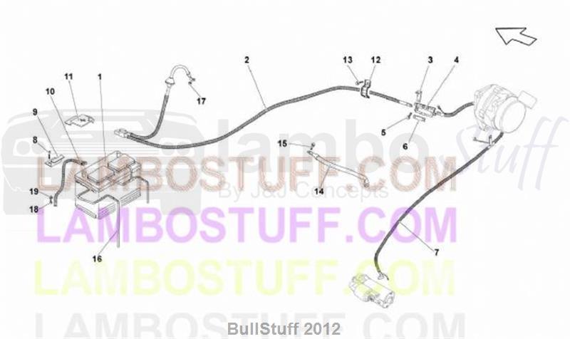 2014 Lamborghini GALLARDO LP 560-4 COUPE JAPAN ELECTRICAL SYSTEM (971.05.00)